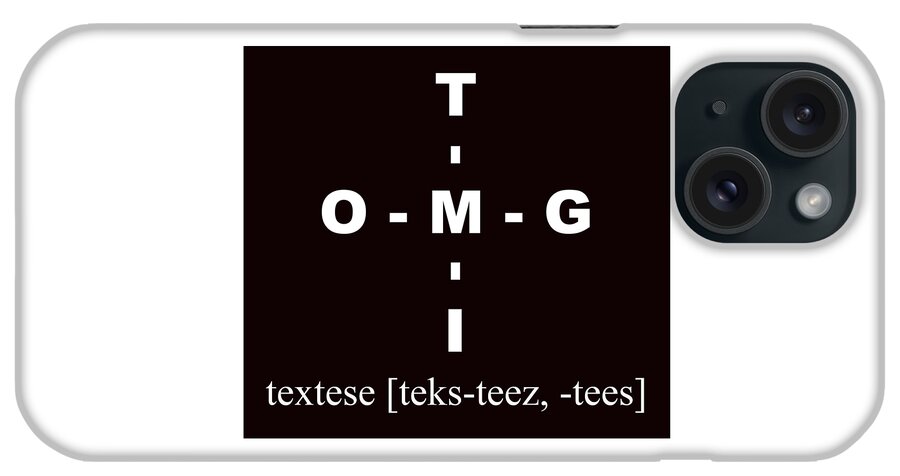 Textese iPhone Case featuring the digital art Textese by Mal Bray