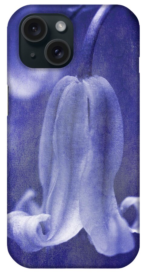  iPhone Case featuring the photograph Textured Bluebell In Blue by Meirion Matthias