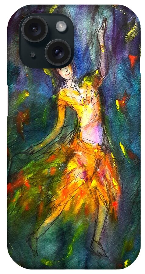  iPhone Case featuring the painting Thai dancing by Wanvisa Klawklean