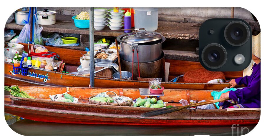 Thailand's Floating Market iPhone Case featuring the photograph Thailand's Floating Market by Rene Triay FineArt Photos