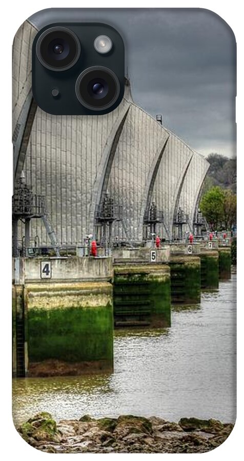 River iPhone Case featuring the photograph Thames Barrier HDR by Vicki Spindler
