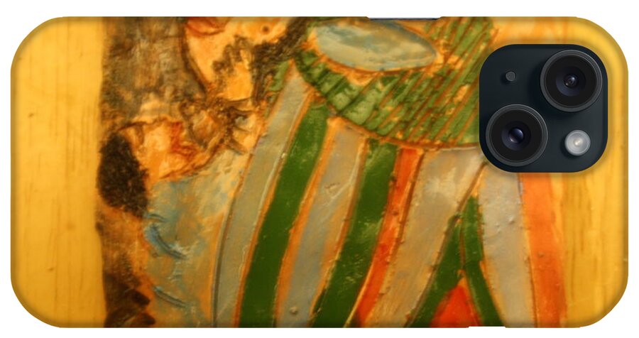 Jesus iPhone Case featuring the ceramic art Thanks mum - tile by Gloria Ssali