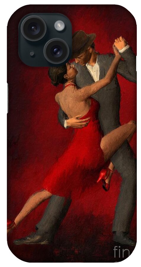 Tango Painting iPhone Case featuring the digital art That Moment by John Edwards