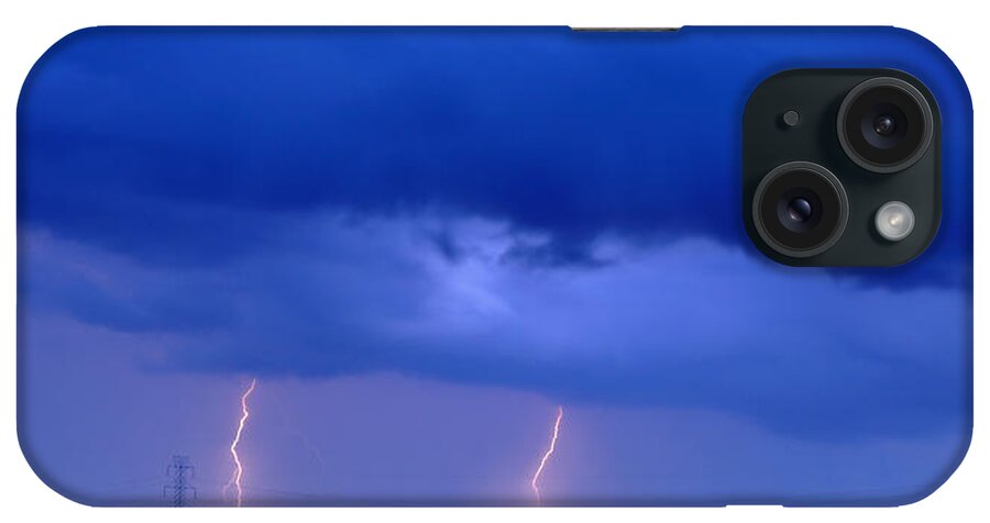 Lightning iPhone Case featuring the photograph The Approching Storm by Mark Fuller