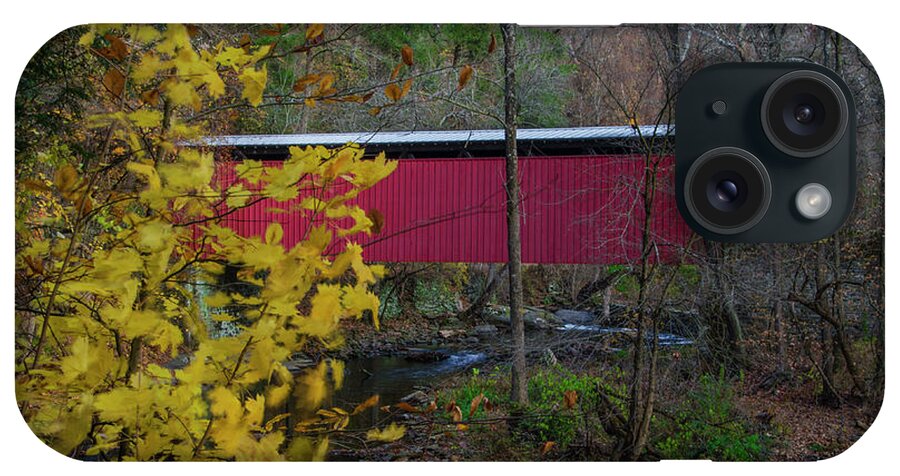The iPhone Case featuring the photograph The Autumn Season at Thomas Mill Covered Bridge by Bill Cannon