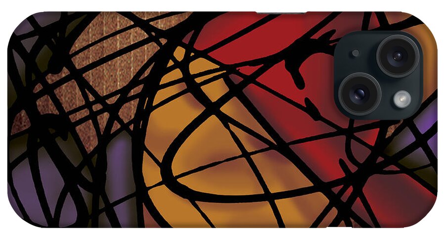 Abstract iPhone Case featuring the painting The B-Boy As Breaker by Ismael Cavazos