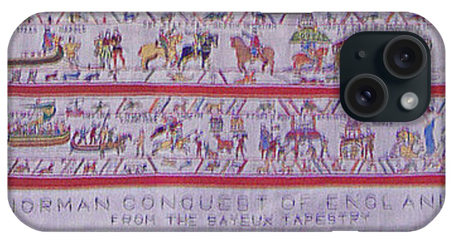 Tapestry iPhone Case featuring the tapestry - textile The Bayeux Tapistery by Eleanor Robinson
