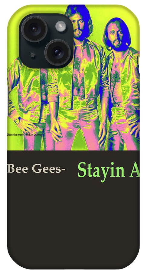 The Bee Gees iPhone Case featuring the digital art The Bee Gees by Michael Chatman