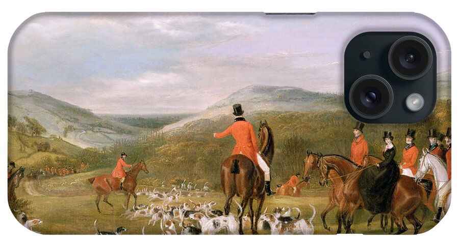 The iPhone Case featuring the painting The Berkeley Hunt by Francis Calcraft Turner