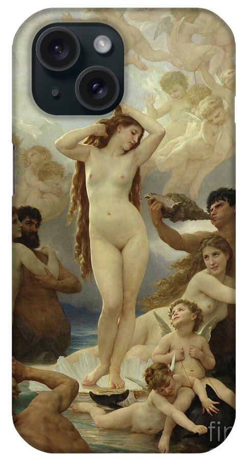 The iPhone Case featuring the painting The Birth of Venus by William-Adolphe Bouguereau