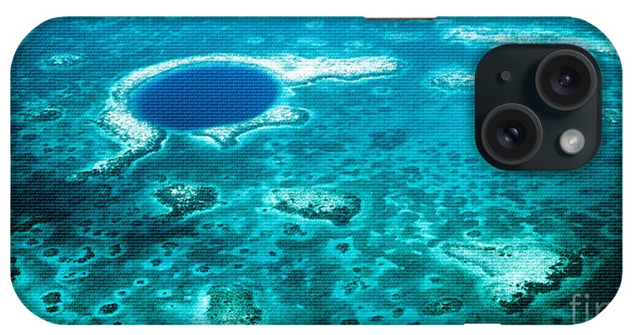 Aerial Photography iPhone Case featuring the photograph The Blue Hole by Lawrence Burry