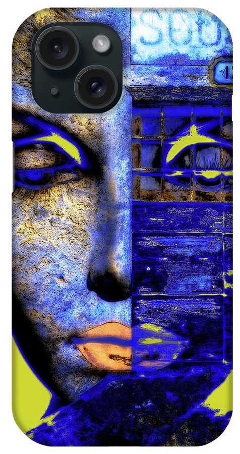 Woman iPhone Case featuring the digital art The blue side by Gabi Hampe