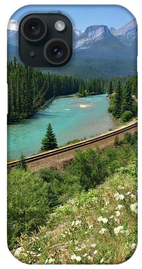 Railroad iPhone Case featuring the photograph The Bow River by David T Wilkinson