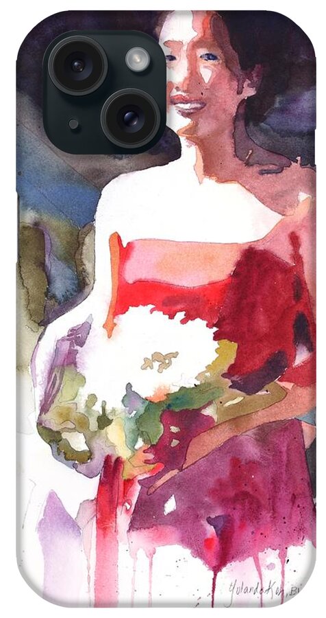 Bridesmaid Paintings iPhone Case featuring the painting The Briadesmaid by Yolanda Koh