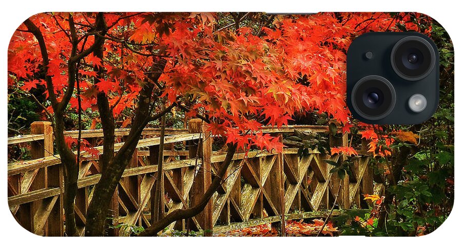 Connie Handscomb iPhone Case featuring the photograph The Bridge In The Park by Connie Handscomb