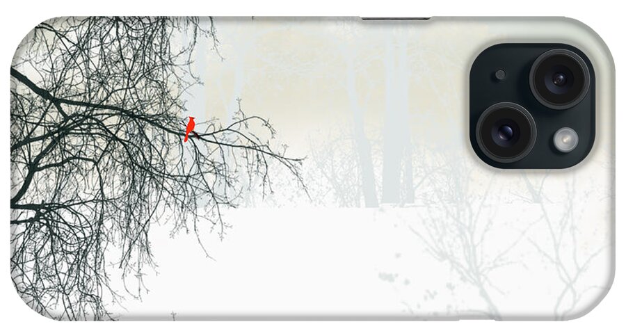Cardinal iPhone Case featuring the digital art The Cardinal by Trilby Cole
