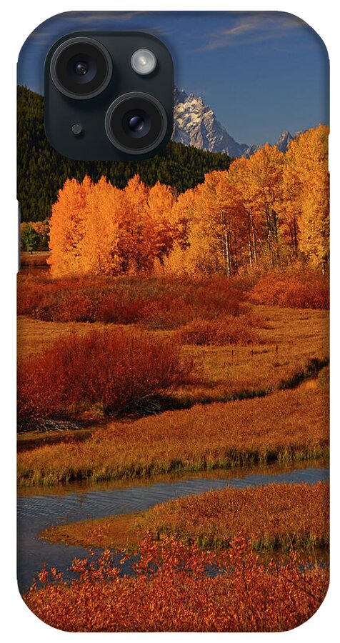 The Cathedral Group From North Of Oxbow Bend iPhone Case featuring the photograph The Cathedral Group from North of Oxbow Bend by Raymond Salani III