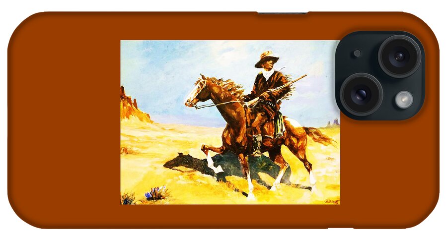Scout On Horseback iPhone Case featuring the painting The Cavalry Scout by Al Brown