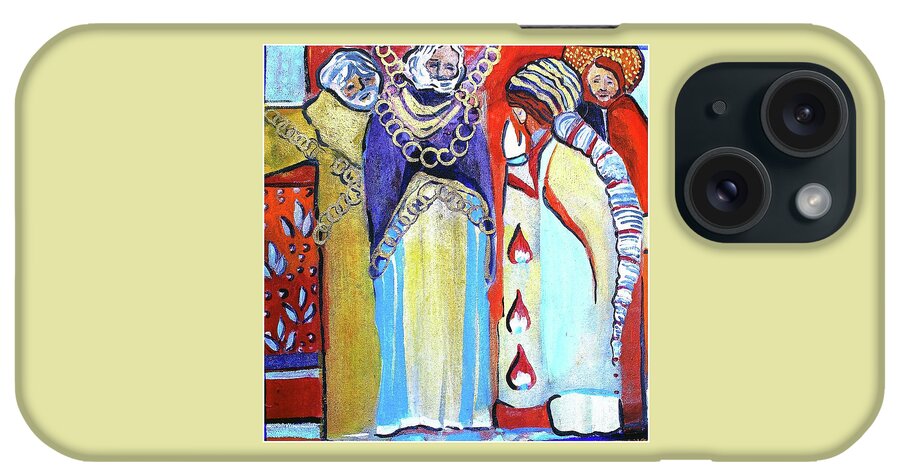 St. Paul iPhone Case featuring the painting The Chains that bind us to Christ by Mindy Newman