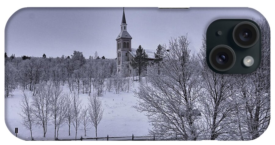 Winter iPhone Case featuring the photograph The Church in Utsjoki Finland by Pekka Sammallahti