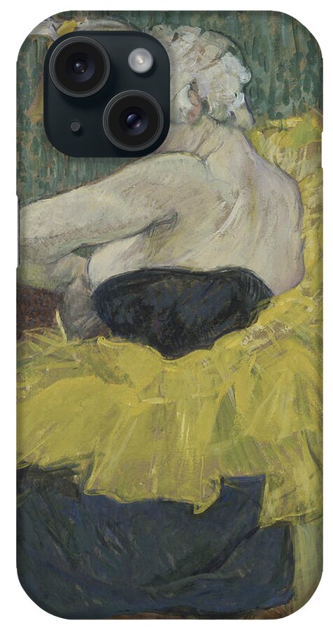 Henri De Toulouse-lautrec iPhone Case featuring the painting The Clown Cha-U-Kao, from 1895 by Henri de Toulouse-Lautrec
