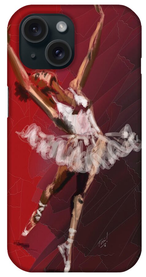 Dancer iPhone Case featuring the drawing The Color Is Red by Terri Meredith