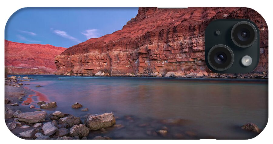  Sunset iPhone Case featuring the photograph The Colorado At Lee's Ferry by Jurgen Lorenzen