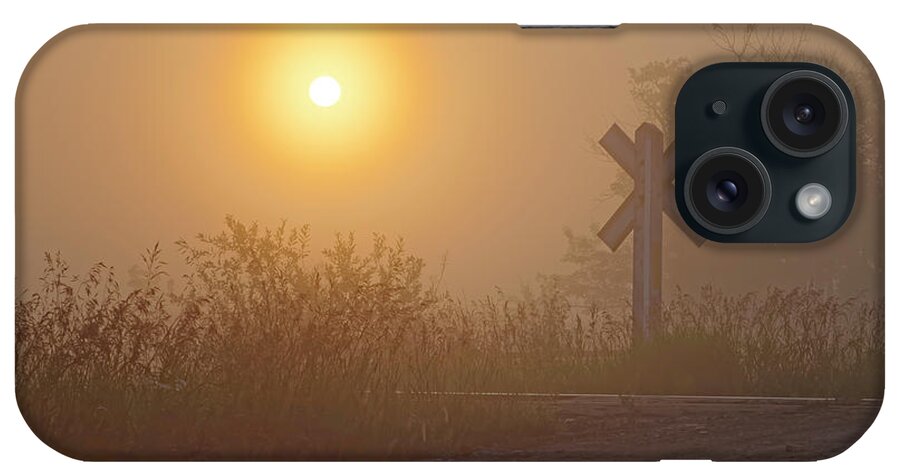 Railroad Crossing iPhone Case featuring the photograph The Crossing by Dan Jurak