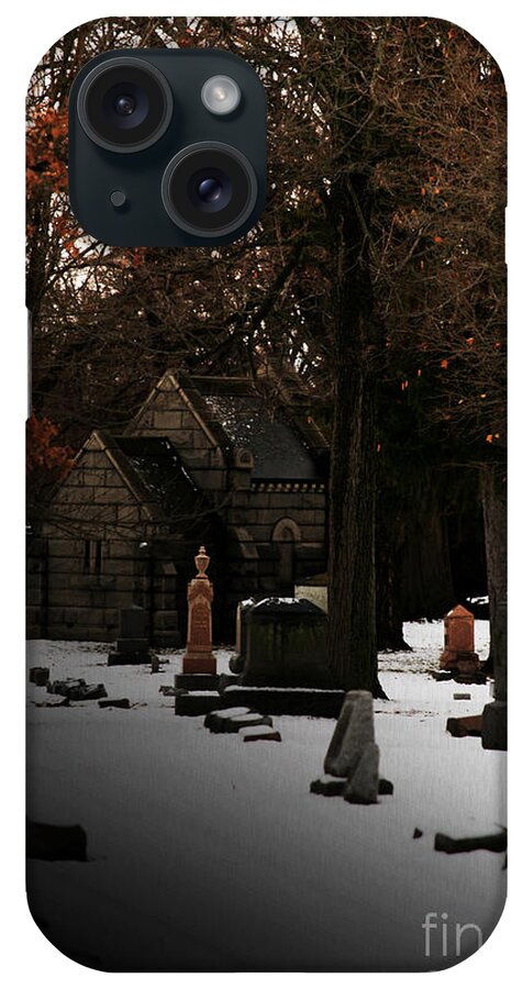 Cemetery iPhone Case featuring the photograph The Crossing by Linda Shafer