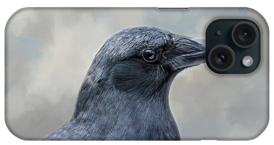 Bird iPhone Case featuring the photograph The Crow by Cathy Kovarik