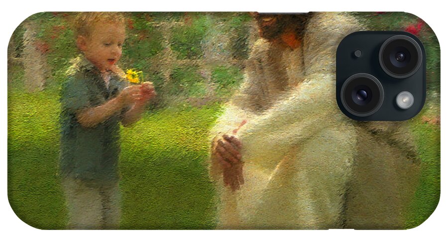 Jesus iPhone Case featuring the painting The Dandelion by Greg Olsen