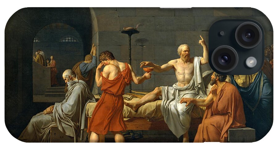Jacques-louis David iPhone Case featuring the painting The Death of Socrates by Jacques-Louis David