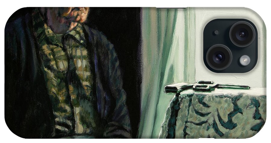 Depression iPhone Case featuring the painting The Decision by John Lautermilch
