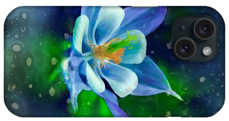 Flowers iPhone Case featuring the painting The Deep Blue by Colleen Taylor