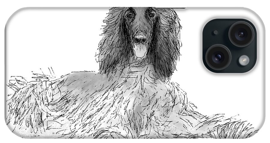 Afghan Hound iPhone Case featuring the digital art The Diva by Diane Chandler