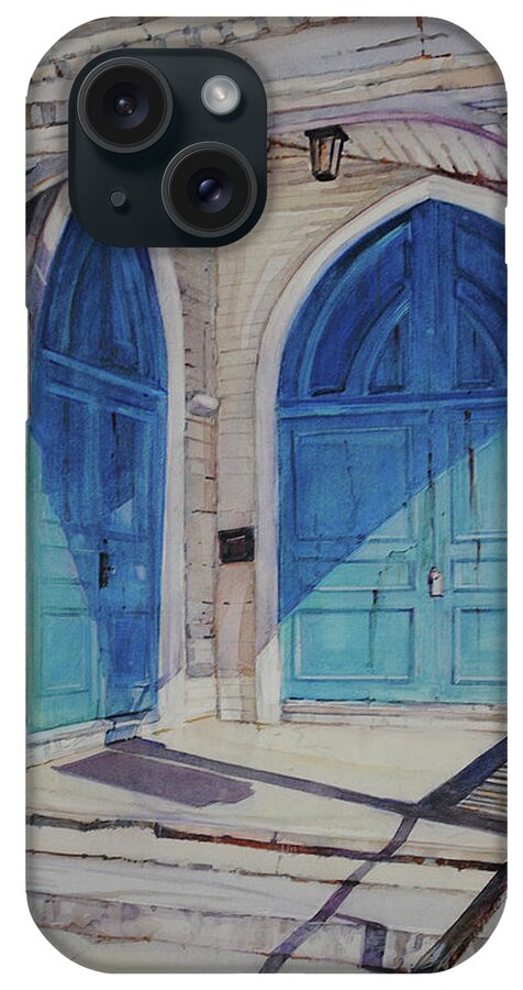 Old Doors iPhone Case featuring the painting The Doors by P Anthony Visco