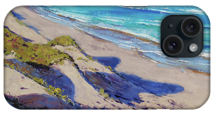 Nature iPhone Case featuring the painting The Entrance Beach Dunes, Australia by Graham Gercken