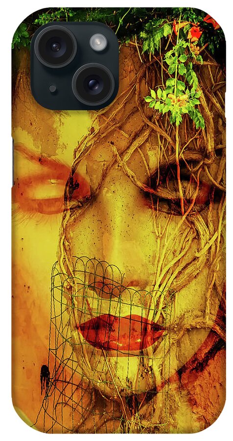 Face iPhone Case featuring the photograph The face and the tree by Gabi Hampe