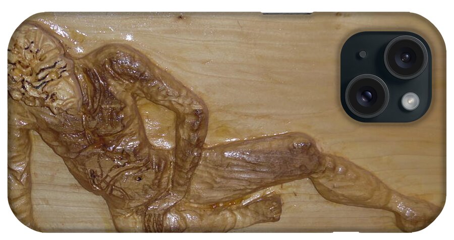 The Fallen Soldier iPhone Case featuring the sculpture The Fallen Soldier by Esther Newman-Cohen