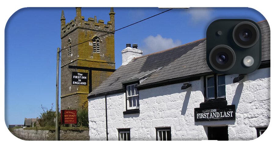 Cornwall iPhone Case featuring the photograph The First and Last Inn in England by Terri Waters