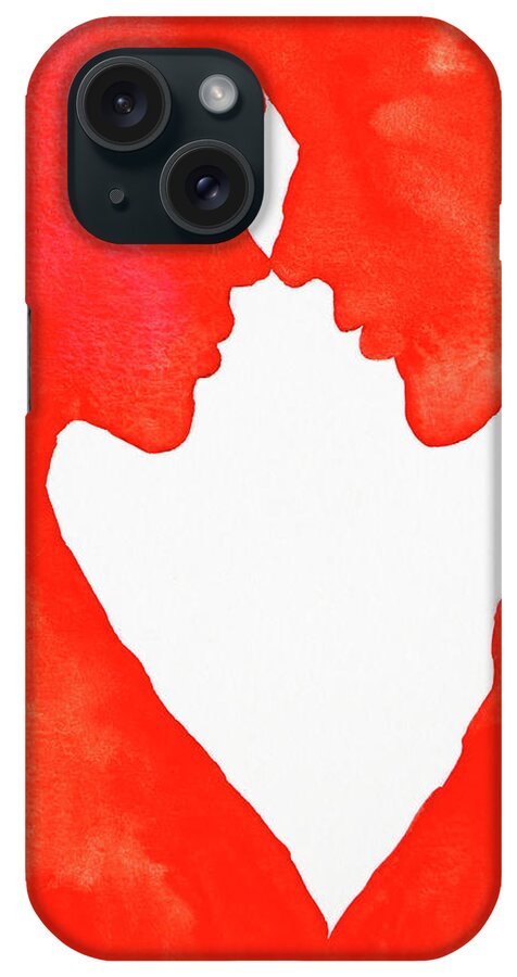Watercolor iPhone Case featuring the painting The Flame Of Love by Iryna Goodall