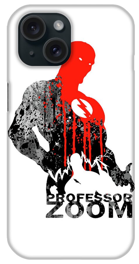 Superheroes iPhone Case featuring the painting The Flash by Art Popop