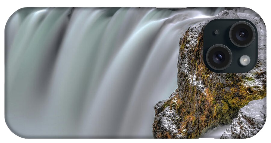 Travel iPhone Case featuring the photograph The Flowing Godafoss Falls by Matt Swinden
