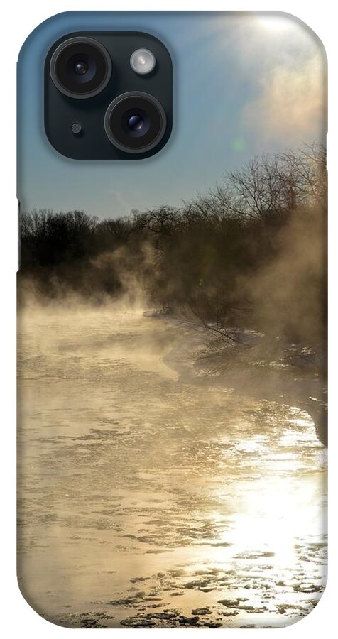 River iPhone Case featuring the photograph The Freeze Up 2 by Bonfire Photography