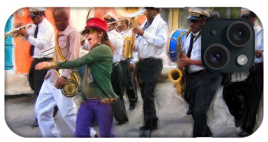 French Quarter iPhone Case featuring the painting The French Quarter Shuffle by Dominic Piperata