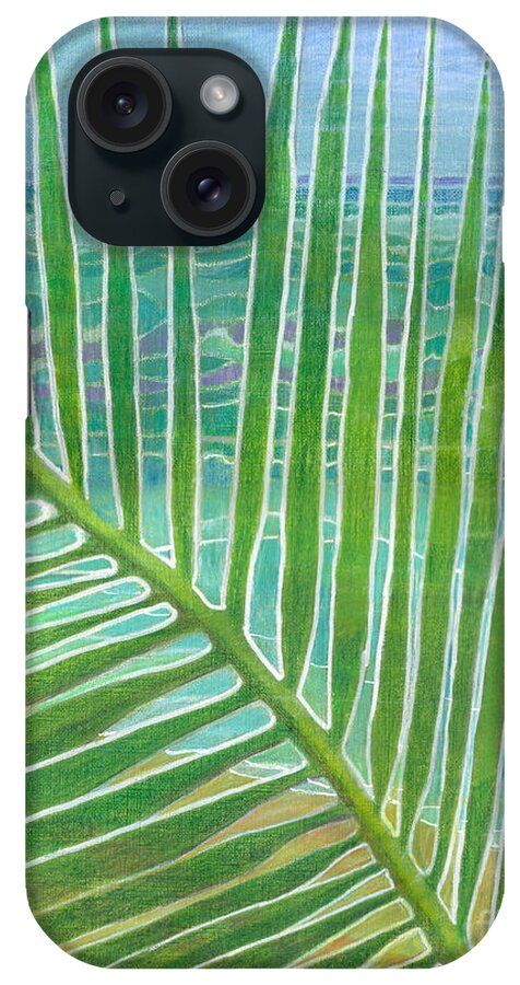 Coconut iPhone Case featuring the painting The Frond - Bahamas by Amelia Stephenson at Ameliaworks