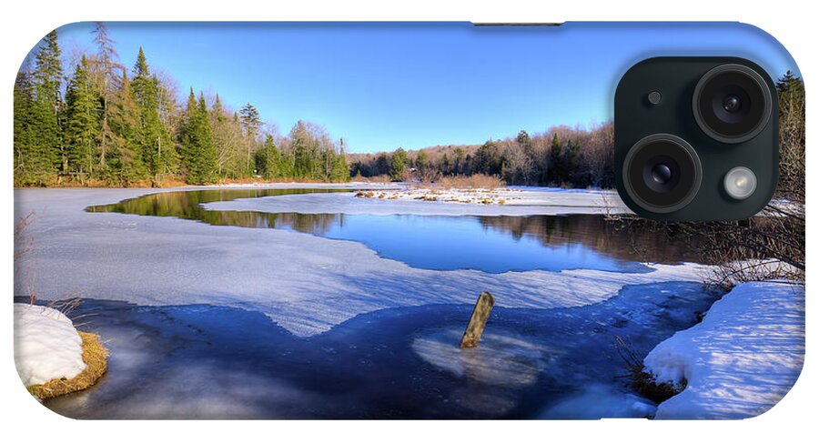 Landscapes iPhone Case featuring the photograph The Frozen Moose River by David Patterson