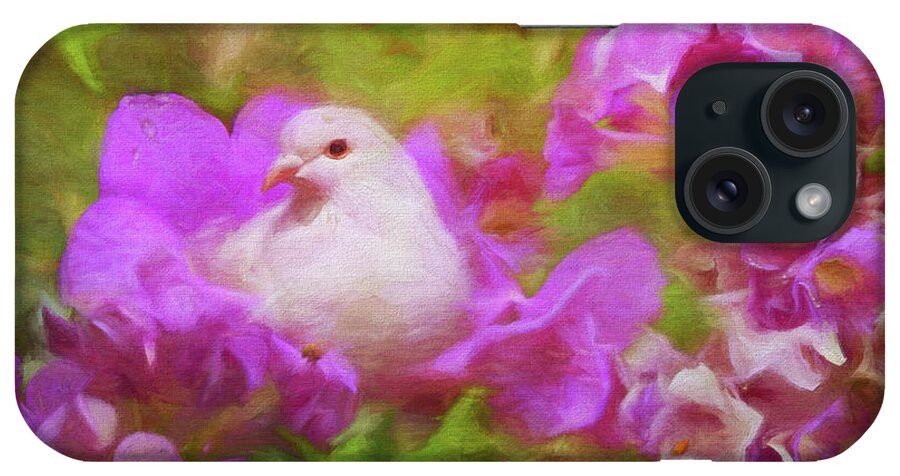 White Dove iPhone Case featuring the photograph The Garden of White Dove by Olga Hamilton