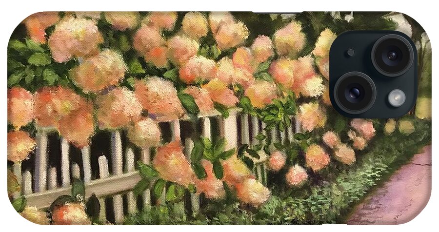 Hydrangeas iPhone Case featuring the painting The Gardens by Gloria Smith