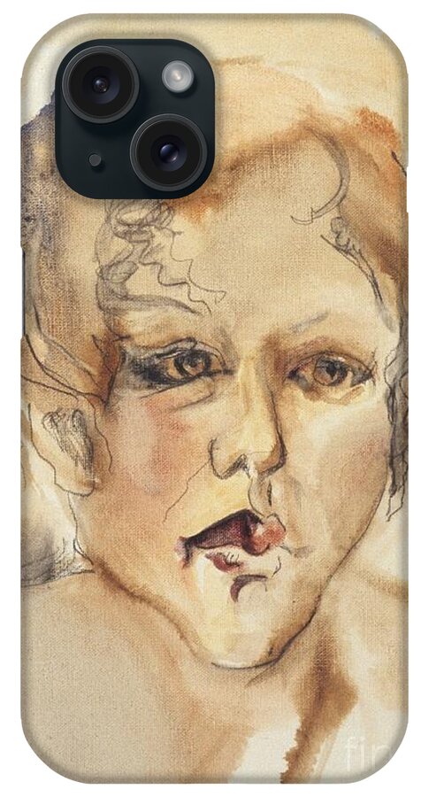 Portraits iPhone Case featuring the painting The Gentle Listener by Laara WilliamSen